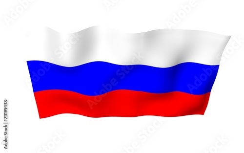 Free Download Waving flag of the Russian Federation. The National. State symbol of the Russia. 3D illustration - GFXLoad