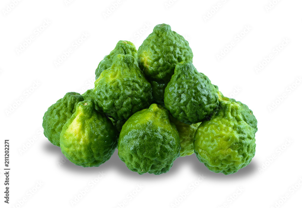 Fototapeta premium fresh bergamot fruit isolated on white background