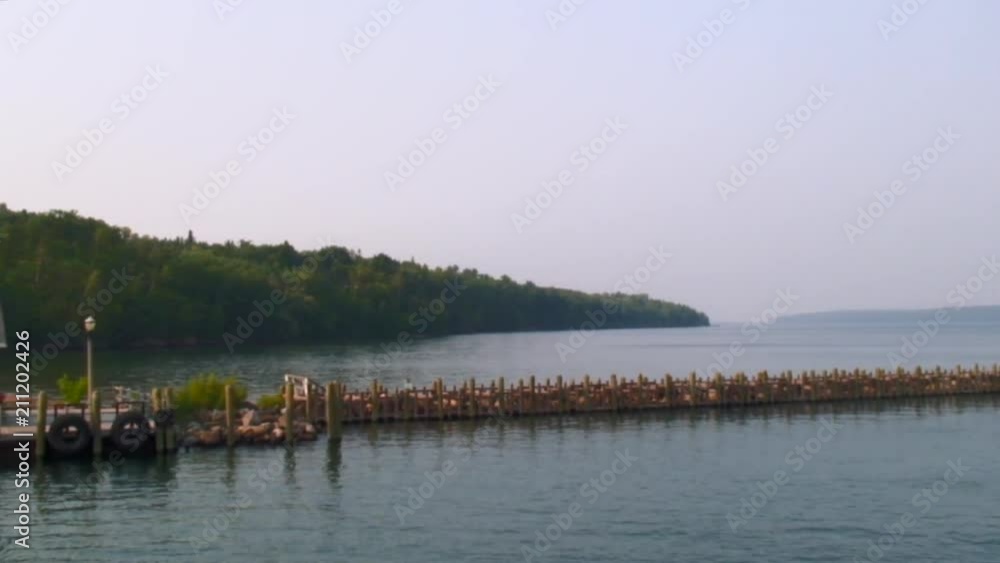 Departing Long Dock in Bayfield, WI Departing Long Dock in Bayfield, WI