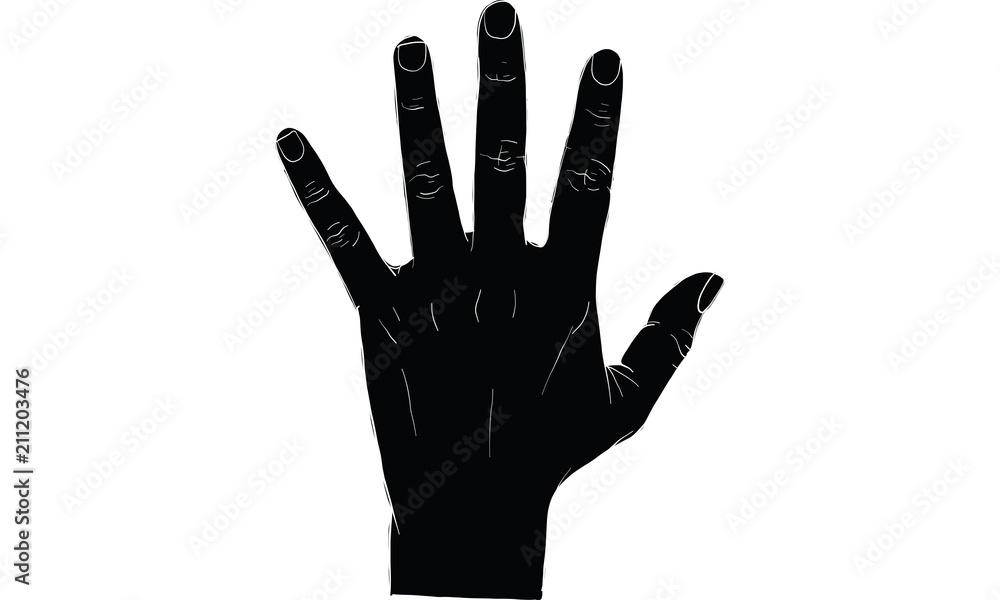 Fototapeta premium baby hand drawing vector