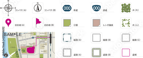 地図作成のための素材
