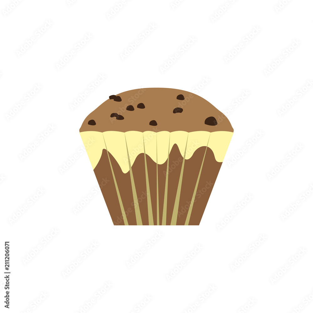 Isolated cupcake icon Isolated cupcake icon
