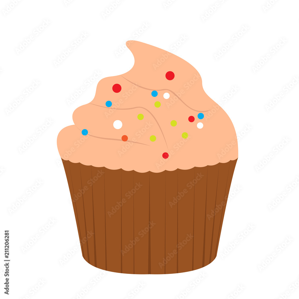 Isolated cupcake icon Isolated cupcake icon