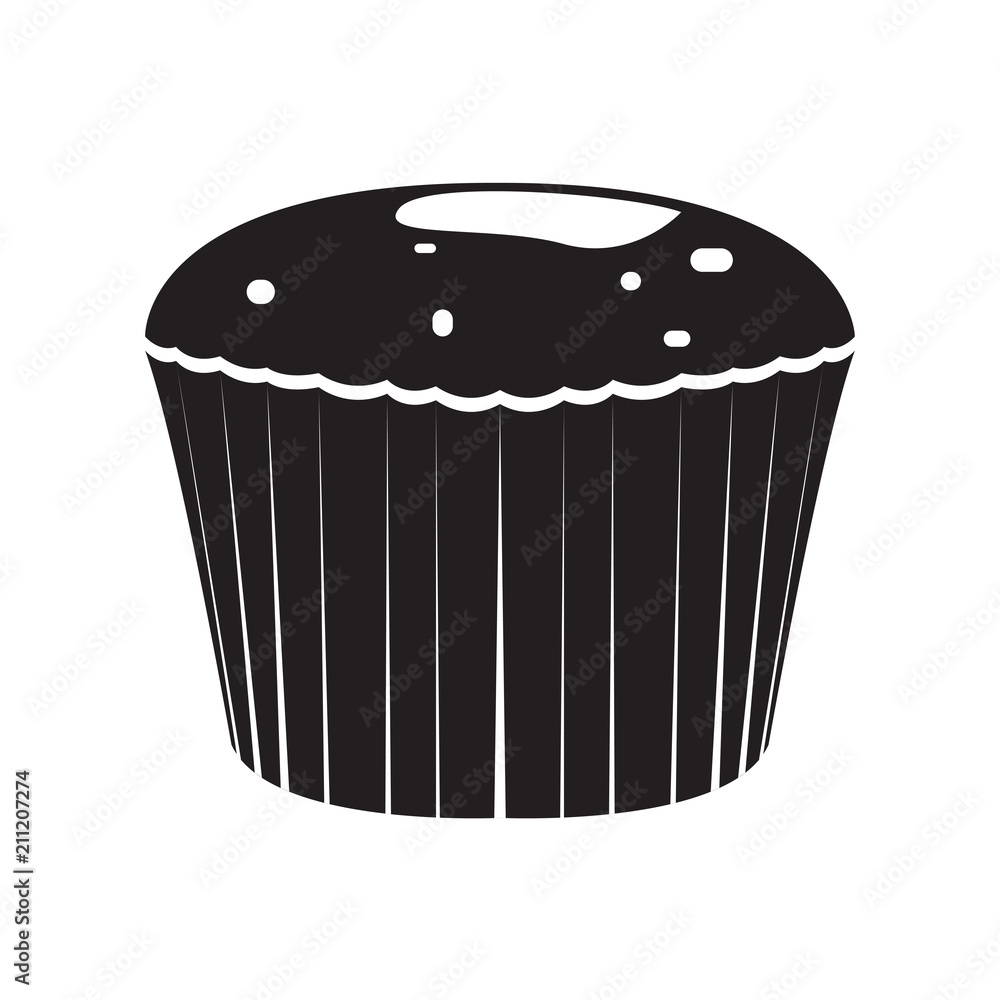 Isolated cupcake icon Isolated cupcake icon