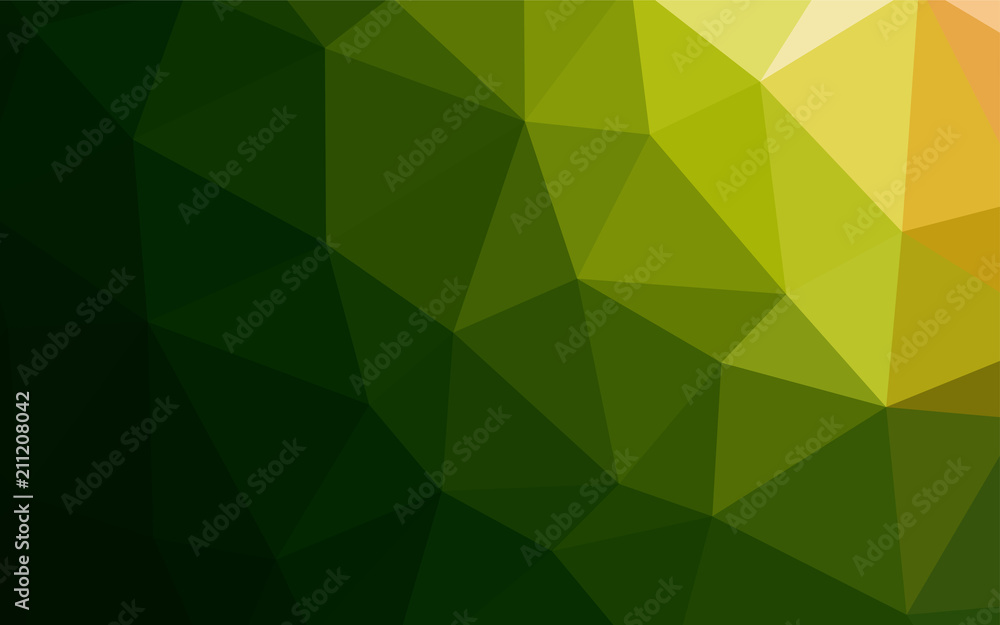 Obraz premium Dark Green, Red vector polygonal background.