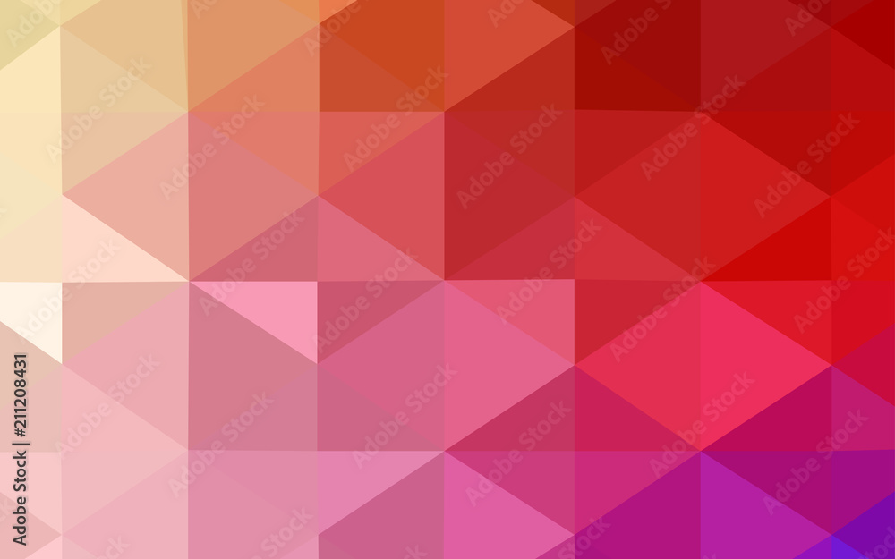 Fototapeta premium Light Red, Yellow vector triangle mosaic texture.
