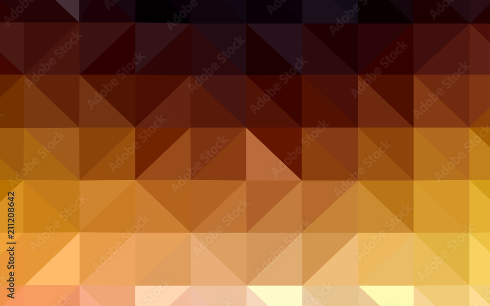 Dark Orange vector polygon abstract background. Dark Orange vector polygon abstract background.