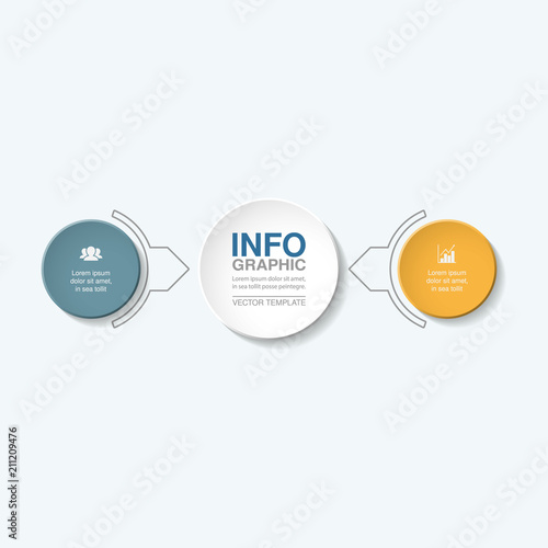 Vector infographic template for diagram, graph, presentation, chart, business concept with 2 options.