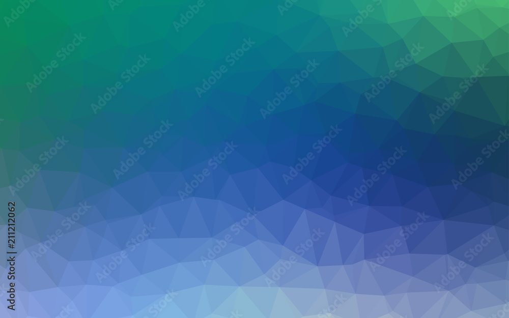 Light Blue, Green vector polygonal template.
