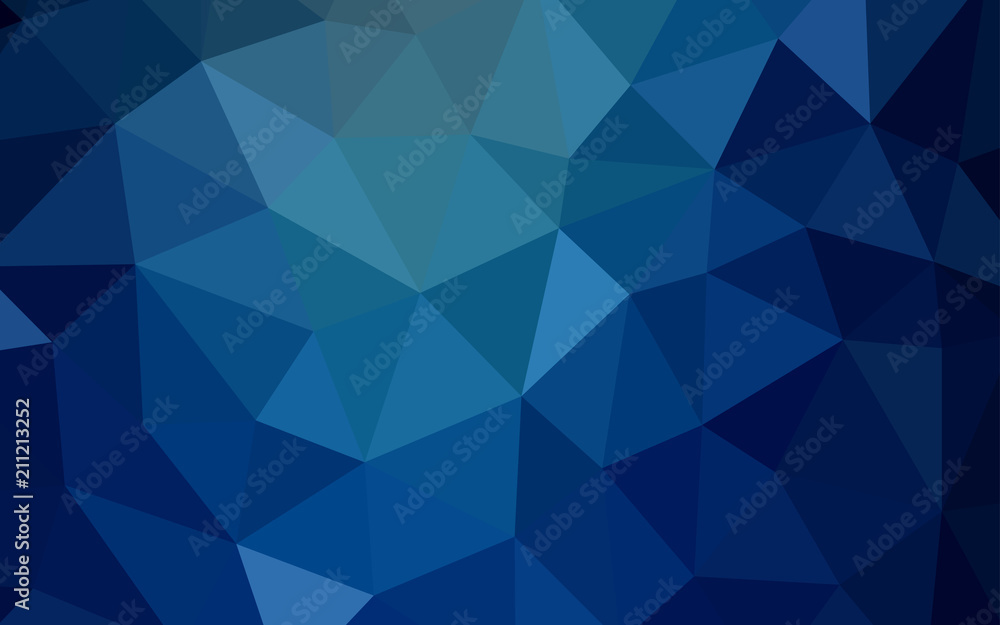 Dark BLUE vector polygon abstract background. Dark BLUE vector polygon abstract background.