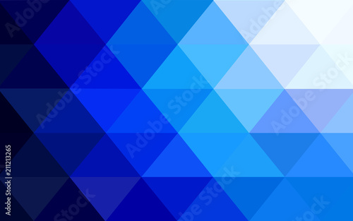 Light BLUE vector Lowpoly Background with copy-space. Used opacity mask.
