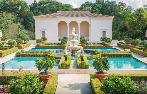 Italian Renaissance Garden in Hamilton gardens of New Zealand. photo