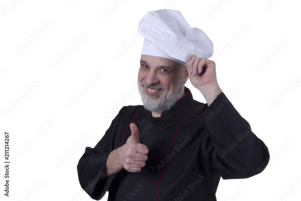 Chef with a gray beard Chef with a gray beard