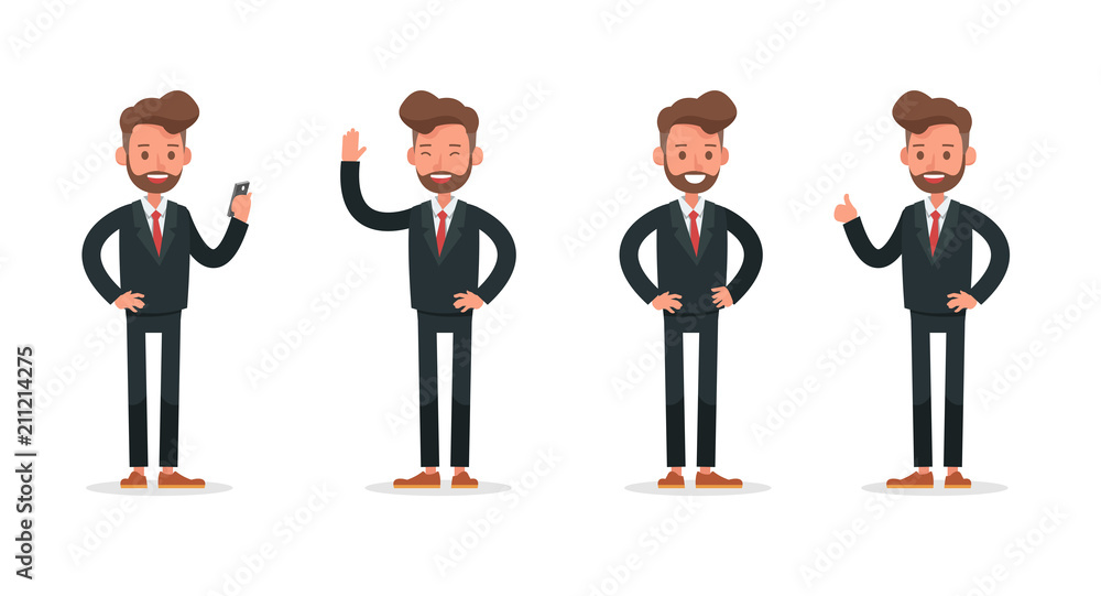 Set of Businessman character vector design. no2 Set of Businessman character vector design. no2