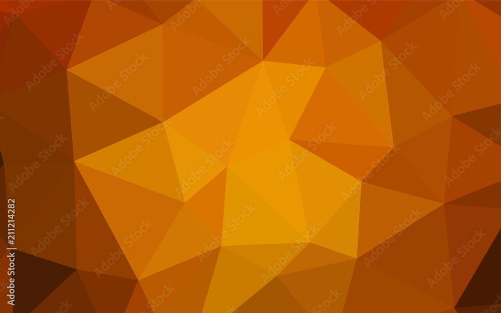 Light Orange vector abstract polygonal template. Light Orange vector abstract polygonal template.
