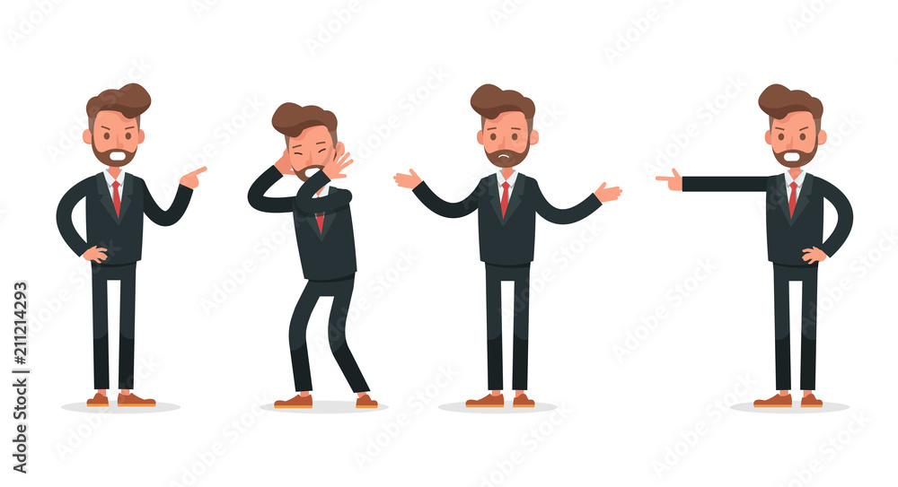 Set of Businessman character vector design. no3 Set of Businessman character vector design. no3