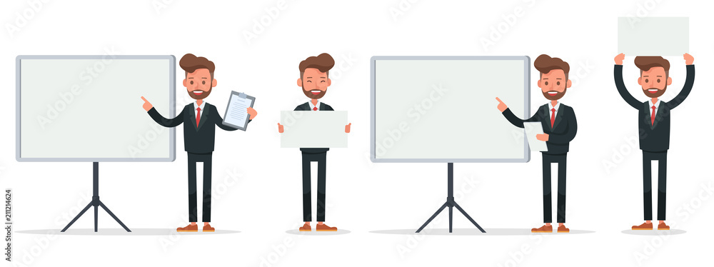 Set of Businessman character vector design. no12 Set of Businessman character vector design. no12