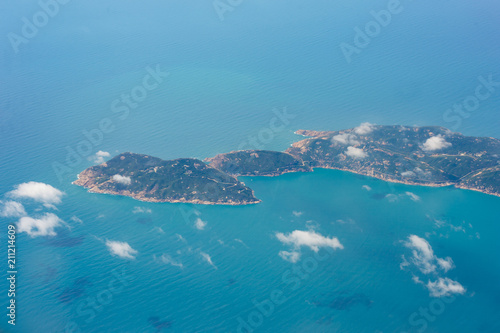 aerial view of islands in Hong Kong © thanarak