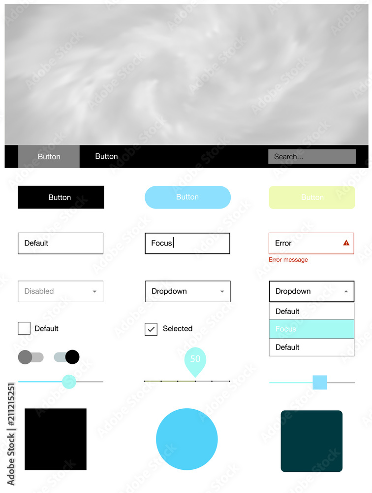 Light Blue, Green vector style guide with sky stars. Light Blue, Green vector style guide with sky stars.