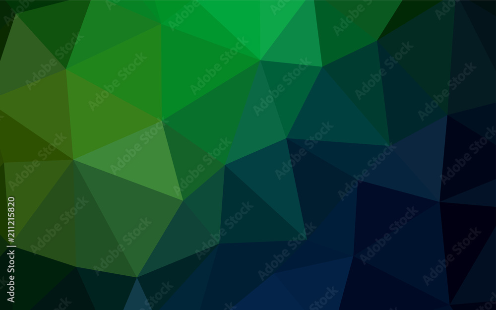Light BLUE vector gradient triangles template. Light BLUE vector gradient triangles template.