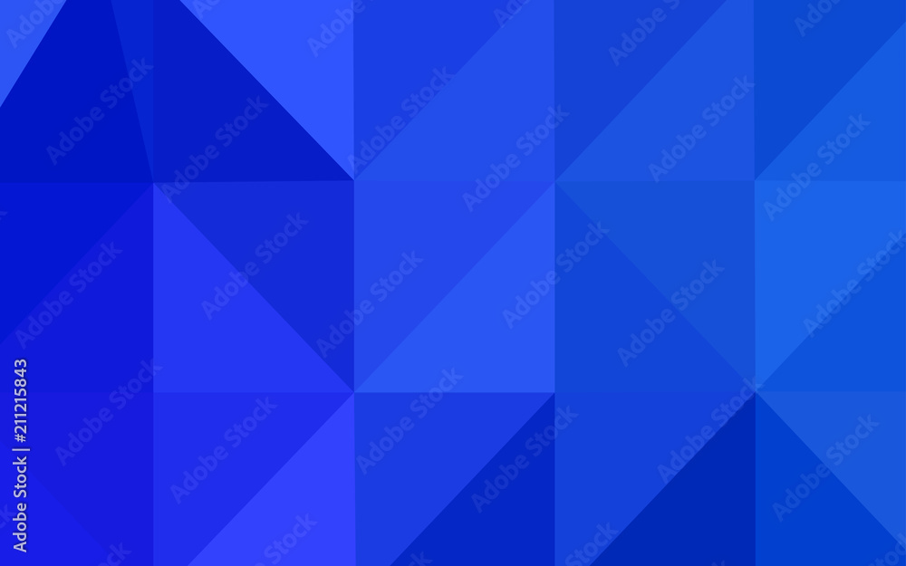 Fototapeta premium Light BLUE vector triangle mosaic cover.