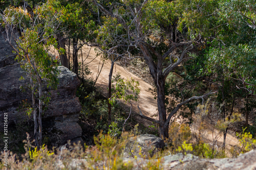 The surrounding escarpments and rock mountains at Dobbies drift lookout over lithgow new south wales australia on 15th June 2018 The surrounding escarpments and rock mountains at Dobbies drift lookout over lithgow new south wales australia on 15th June 2018