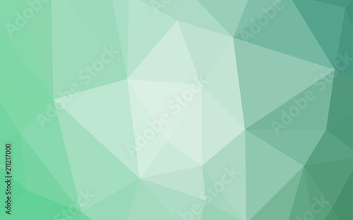 Light Green vector polygon abstract backdrop.