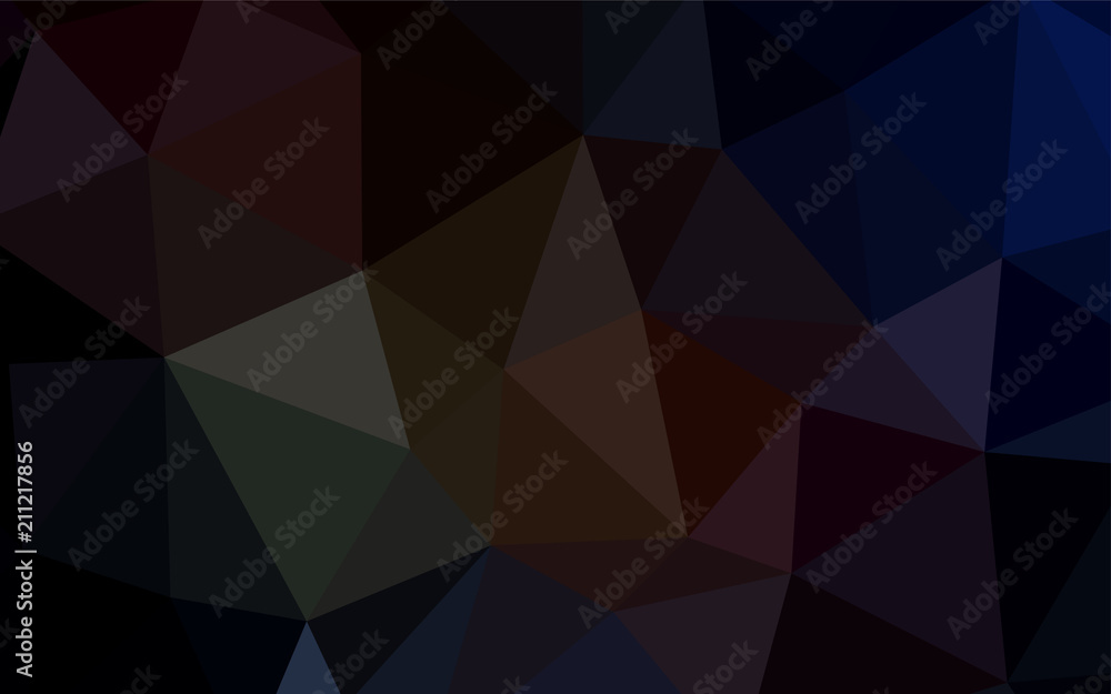 Obraz premium Dark Red vector triangle mosaic texture.