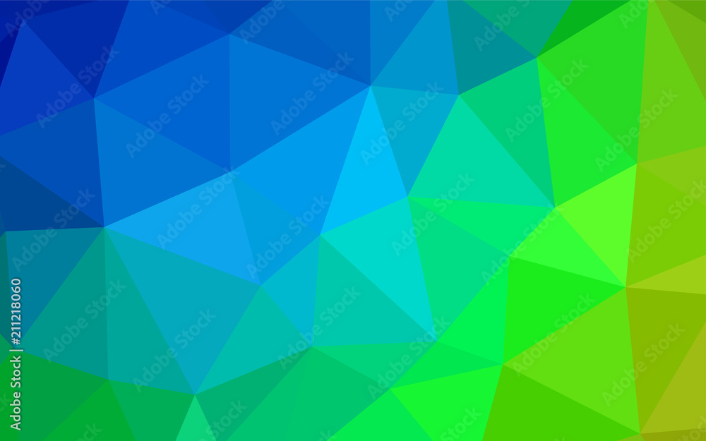 Light Blue, Green vector polygon abstract layout. Light Blue, Green vector polygon abstract layout.