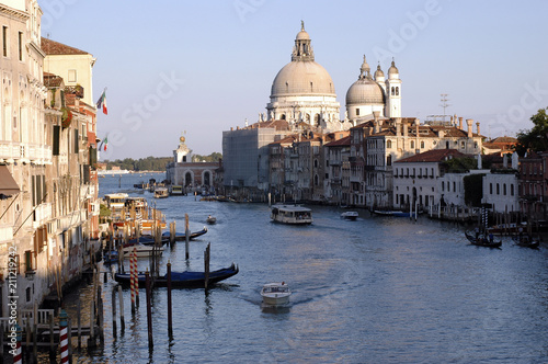 Canal Grande, rechts vorne Kirche Santa Maria della Salute, Venezia, Venedig, Italien, Europa ©  Egon Boemsch