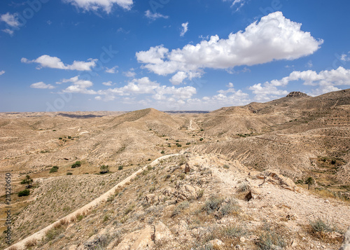  "Lunar" landscapes around the Matmata/The threshold of the Sahara desert. "Lunar" landscapes around the small town of Matmata in the south of Tunisia.