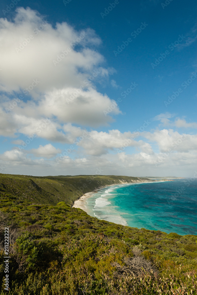looking down the coastline of Western Australia from observatory point looking down the coastline of Western Australia from observatory point