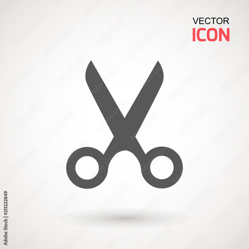 Scissors icon. Cutting scissors icon. Vector illustration. Isolated on white background. Web design element Scissors icon. Cutting scissors icon. Vector illustration. Isolated on white background. Web design element