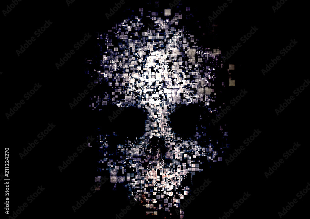 Obraz premium 抽象的な髑髏