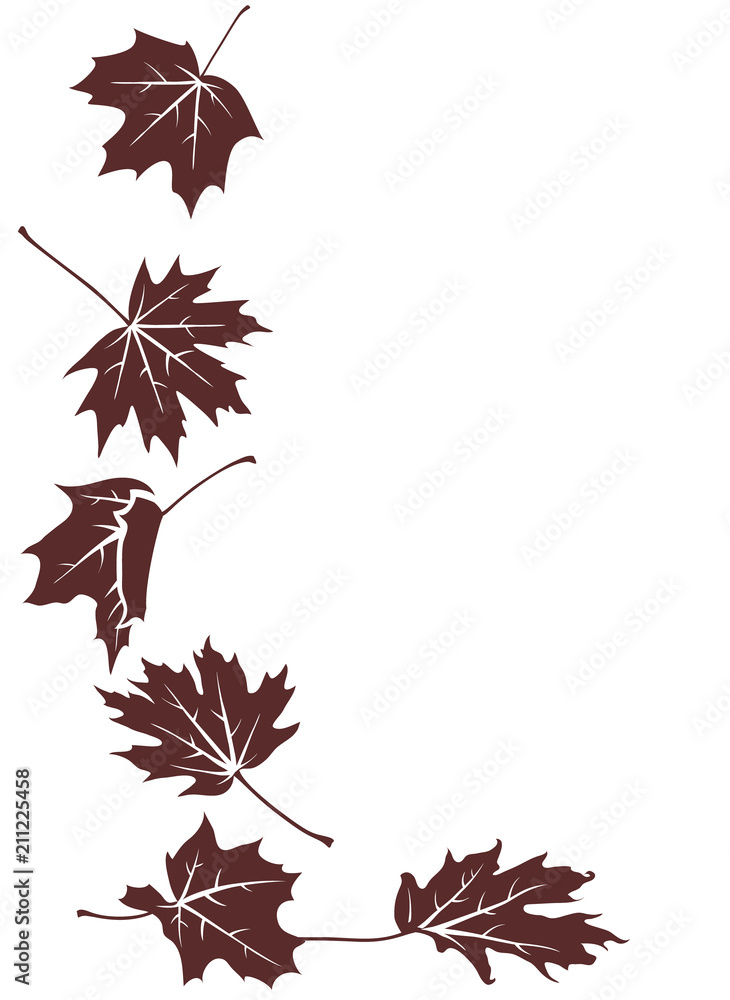autumn leaves silhouette
