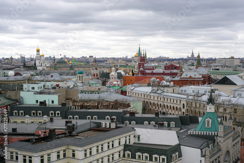 View of the city center of Moscow from the roof