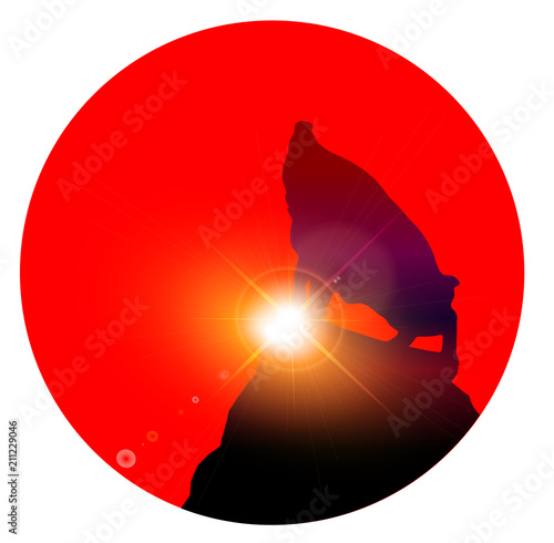 亥　日の出　年賀状　アイコン