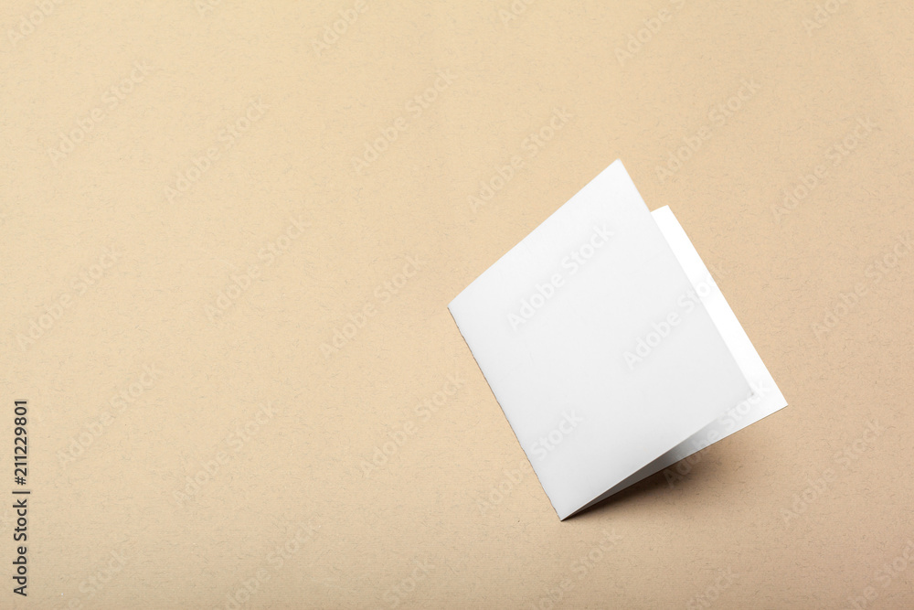 Blank paper pieces for mock up on a beige background Blank paper pieces for mock up on a beige background
