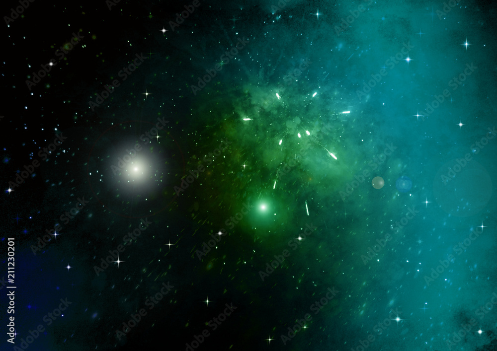 galaxy in a free space galaxy in a free space