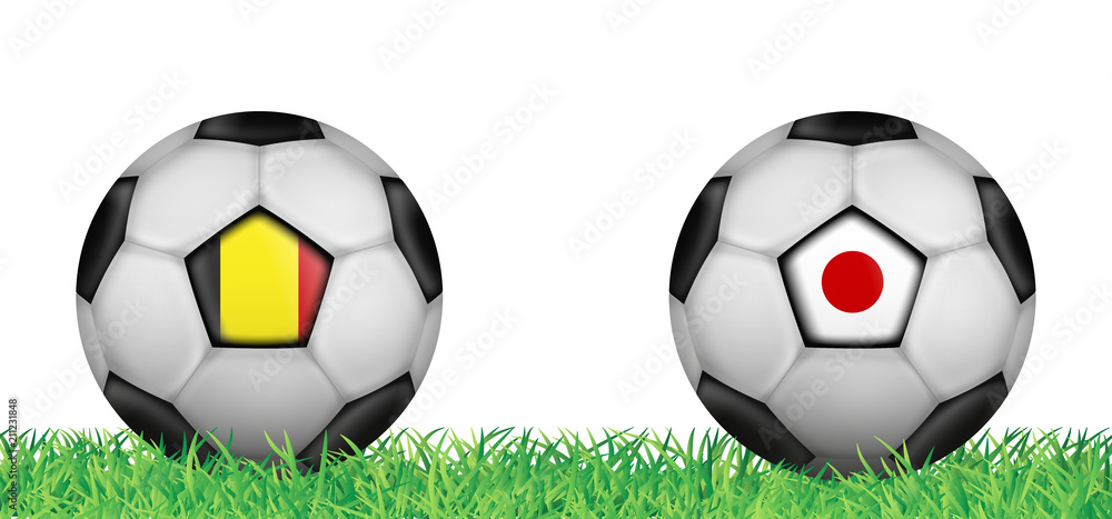 Naklejka premium Fußball 2018 - Achtelfinale (Belgien vs Japan)