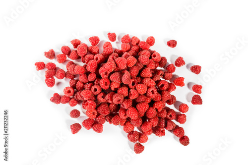 Many raspberries on background (raspberry)