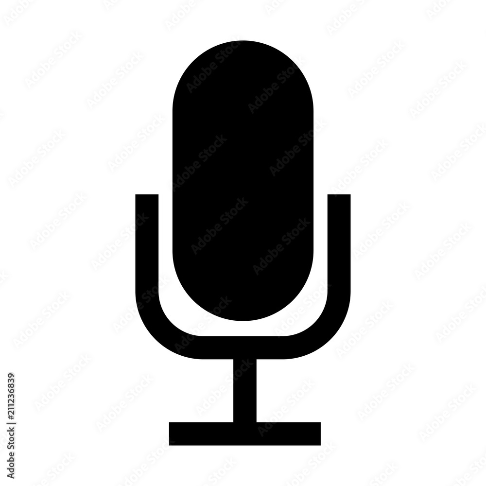 microphone icon, speech record design isolated on white background microphone icon, speech record design isolated on white background