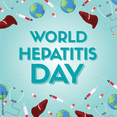 World hepatitis day design background