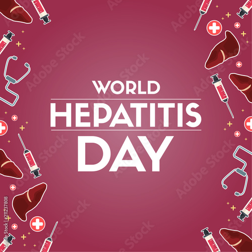 World hepatitis day greeting card