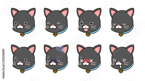 喜怒哀楽　猫の表情セット