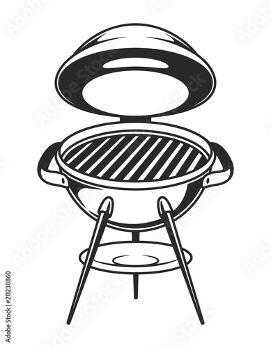 Vintage open barbecue grill concept