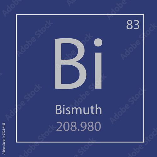 Bismuth Bi chemical element icon- vector illustration