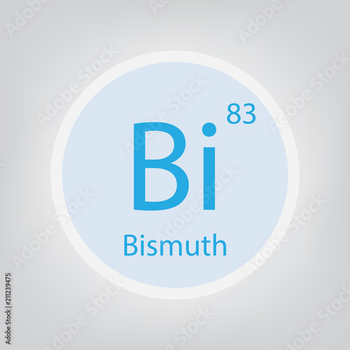 Bismuth Bi chemical element icon- vector illustration