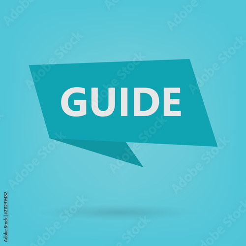 guide on sticker- vector illustration