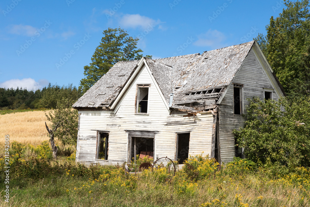 Fototapeta premium Derelict house in New Brunswick